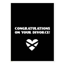 Congratulations on Your Divorce Postcard
