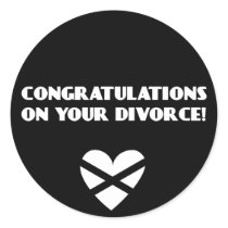 Congratulations on Your Divorce Stickers