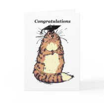 Congratulations on your graduation,Tabby Cat Greeting Card
