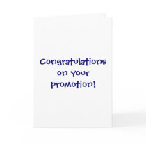 Congratulations on your promotion! greeting cards