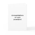 Congratulations on your promotion! cards