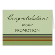 Congratulations on your Promotion Card