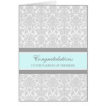 Congratulations Parents of the Bride Blue Grey Card