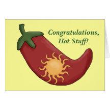 Congratulations Red Chilli Pepper Card - Western