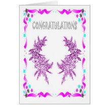 Congratulations,  Sprigs of heather Greeting Card