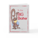 Congratulations to the Big Brother, Cute Monkey Greeting Cards