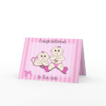 Congratulations - Twin Baby Girls Custom Card