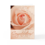 Congratulations Wedding Bridal Lace Rose (peach) cards