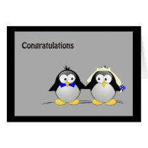 Congratulations Wedding- Penguins Card