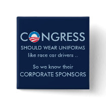 Congress Needs Uniforms Pinback Buttons