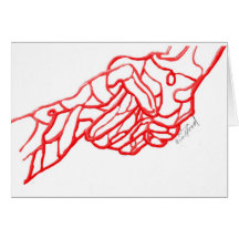 Connected Blood Painting Card