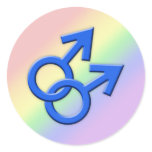 Connected Blue Male Symbols Stickers 01