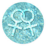 Connected Female Symbols Design Stickers 002