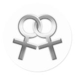 Connected Female Symbols Design Stickers 003