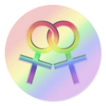 Connected Female Symbols Design Stickers 005