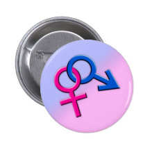 Connected Male and Female Symbols Button 001