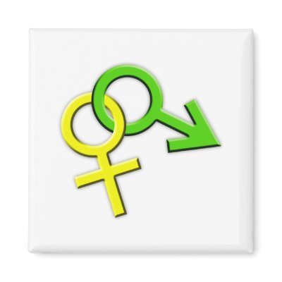 Connected Male and Female Symbols Magnet 008 by Sexuality