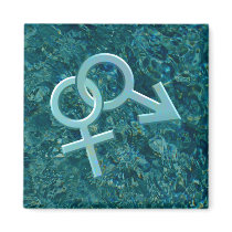 Connected Male and Female Symbols Magnet 025