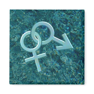 Connected Male and Female Symbols Magnet 025 by Sexuality