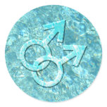 Connected Male Symbols Design Stickers 002
