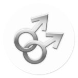 Connected Male Symbols Design Stickers 003