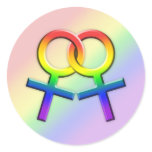 Connected Rainbow Female Symbols Stickers 01