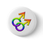 Connected Rainbow Male Symbols Button 02