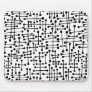 Connected Spots - Black on White Mouse Pads