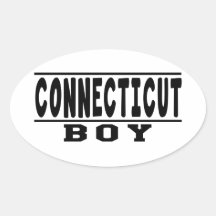 Connecticut Boy Designs Oval Stickers