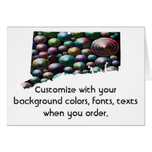 Connecticut  Customise colourful card how you like