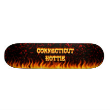Connecticut hottie fire and flames skate boards