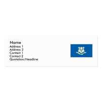 Connecticut Maps and State Flag business cards