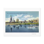 Connecticut River View of the Hartfort Skyline Postcard