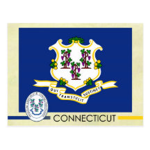 Connecticut State Flag and Seal Post Cards