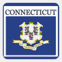 Connecticut State Flag Design Sticker