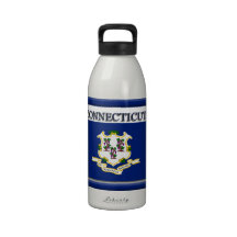 Connecticut State Flag Design Water Bottle