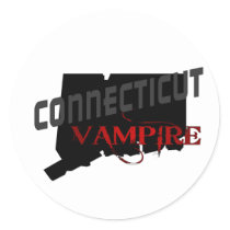 CONNECTICUT vampire Round Stickers