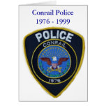 Conrail Railroad Police Patch Note Card