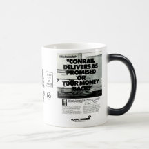Conrail Trains Deliver As Promised 1984 Coffee Mugs