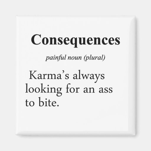 Consequences Definition Refrigerator Magnet