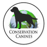Conservation Canine Decal Round Sticker