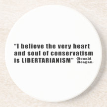 Conservatism Libertarianism Quote by Ronald Reagan Beverage Coasters