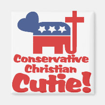 Conservative Christian Cutie Refrigerator Magnets