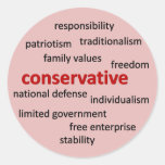Conservative philosophy and values sticker