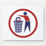 Conservative Tea Party Throw Away Obama Mouse Mats