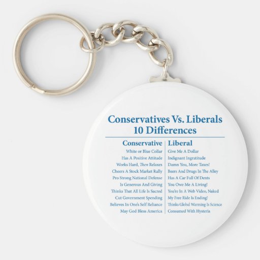 Conservatives Vs. Liberals 10 Differences Key Chains