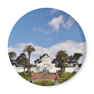 Conservatory Of Flowers In San Franciscos Golden G Refrigerator Magnets by lifesphere
