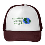 Conserve Protect Recycle Hats