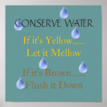Conserve water posters