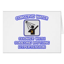 Conserve Water .. Shower .. Hypertension Cards